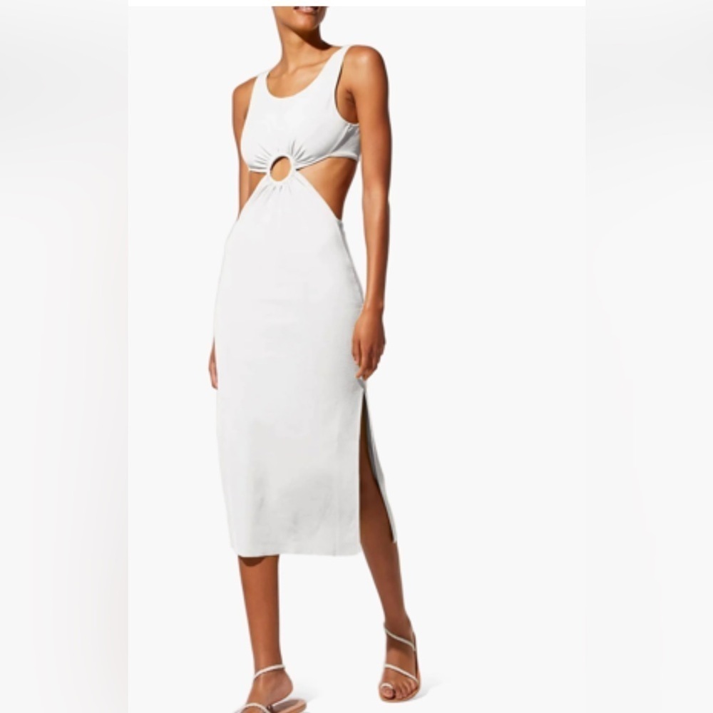 Solid & Striped Bailey White Midi Dress - Picture 2 of 7